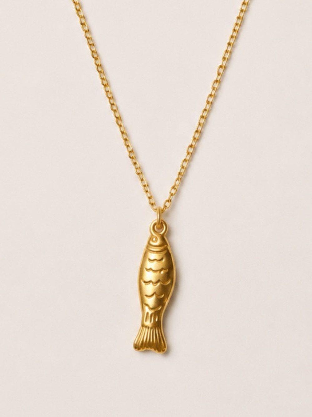 New! Coastal Classic 18K Gold Plated Sardine Fish Pendant Necklace NWOT 2017